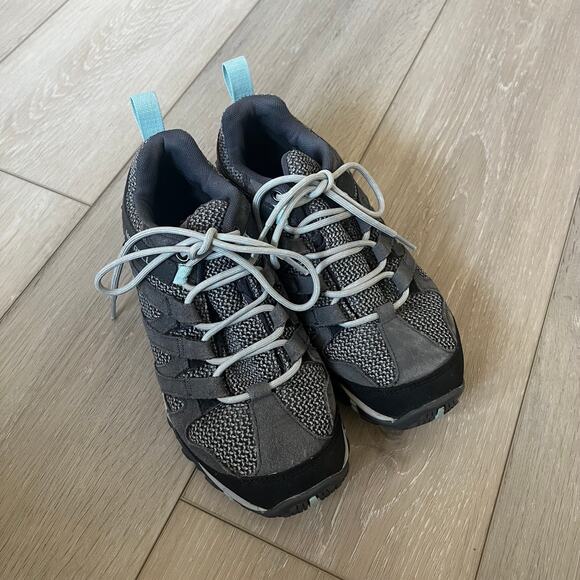 Merrell ‘Alverstone’ Women's 7 Sneaker Hiker Gray Blue Waterproof Boot Outdoor - Picture 3 of 10